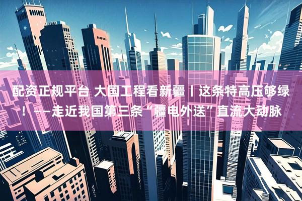 配资正规平台 大国工程看新疆丨这条特高压够绿！——走近我国第三条“疆电外送”直流大动脉
